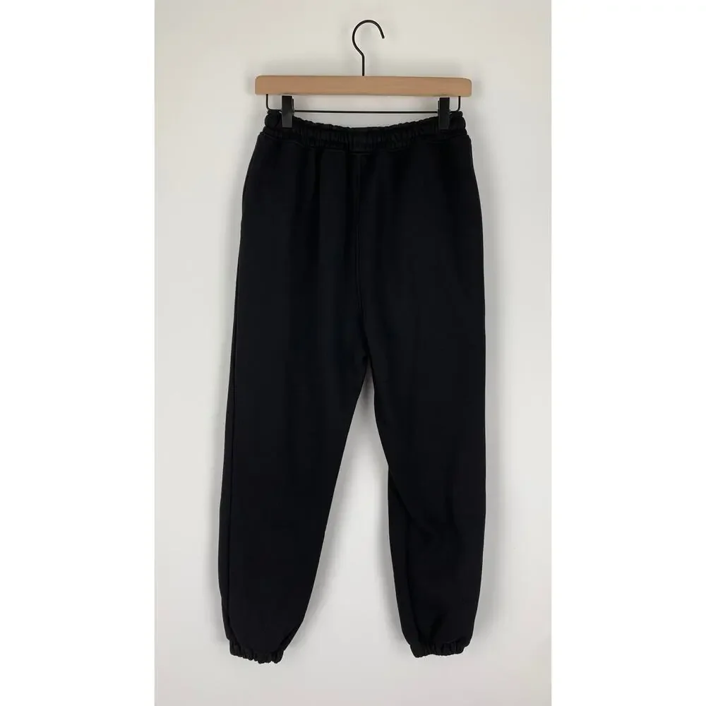 Ethos Oversized Sweatpants Womens Small Black New Athleisure Joggers Loungewear